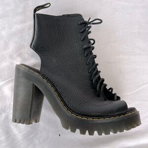 NIB DR MARTENS 7 CARMELITA OPEN TOE HEELS